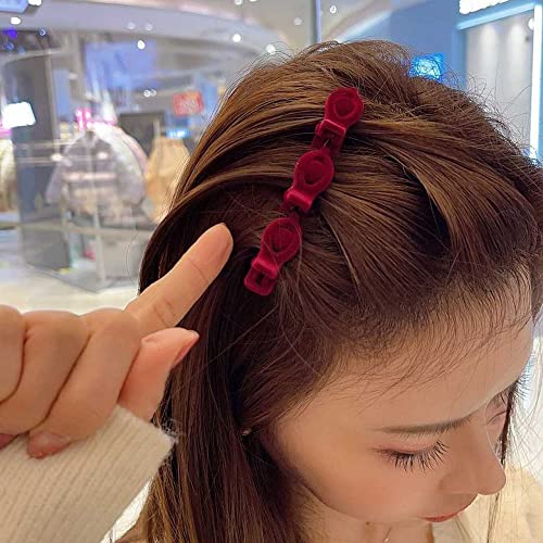 Hair Clips 4 Pack – Double Retro Layer Twist Plait Clip Hair Flocking Texture Braided Hair Clips, Hair Clips For Styling, Hair Styling Clips, Multi-Layer Hollow Woven Hairpin For Women Girls Braided Hair (Black) #TOP3
