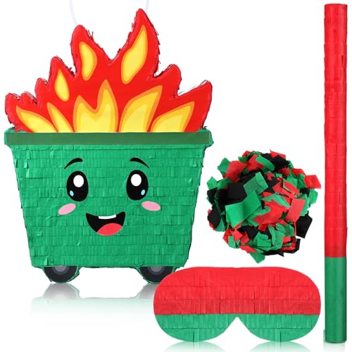 Piñata Dumpster on Fire pour animation de fête Cinco de Mayo et anniversaire