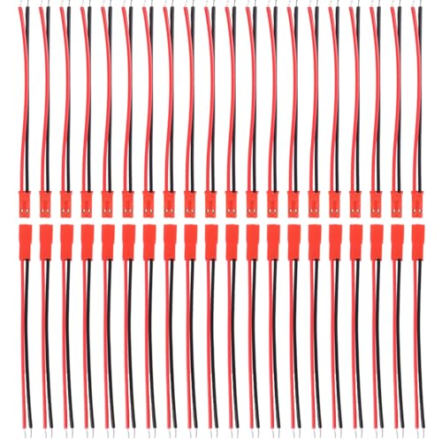 DIANN 20 Pairs JST Plug Connector 2 Pin Male Female Plug Connector Cable Wire for LED Lamp Strip RC Toys Battery