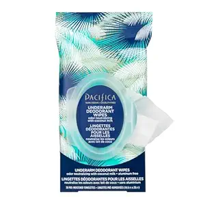 Pacifica Beauty Coconut Milk & Essential Oils Underarm Deodorant Wipes, 30 Count