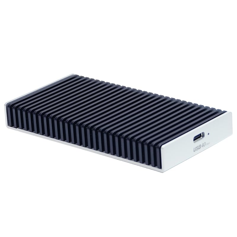 zimaboard 40Gbps M.2 NVMe Enclosure with Aluminum Double-Sided Fin Heat Dissipation, No Noise External SSD Case Compatible with Thunderbolt 4/3/USB4/3.2/2.0 M1 M2 Pro/Max (SSD Not Included)-picture-10