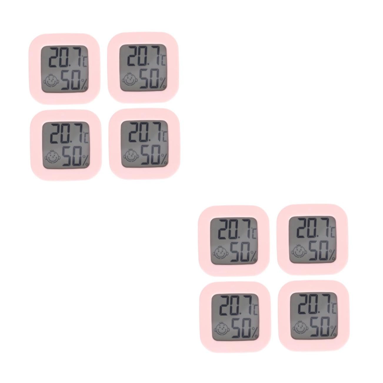 ibasenice 2 ensembles Thermomètre Et Hygromètre Pour Chambre D'Enfant Affichage Numérique Électronique Température Et Humidité Petit Format 4 pièces * 2 Couleur Aléatoire