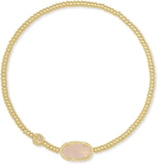 Kendra Scott Grayson Quartz Crystal Stretch Bracelet for Women - 14K Gold Plated Brass, Fits Any Wrist