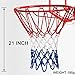NEIJIANG Basketball Net Replacement, 2025 Upgrade Thick Professional Basketball Nets Heavy Duty Outdoor, All Weather Anti Whip Color Never Fade -12 Loops (Red White Blue) (1Pc)