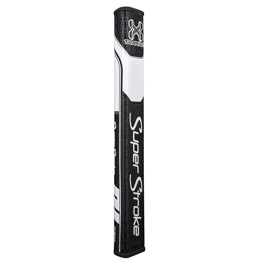 SuperStroke Traxion Flatso 3.0 Golf Putter Grip - Black/White