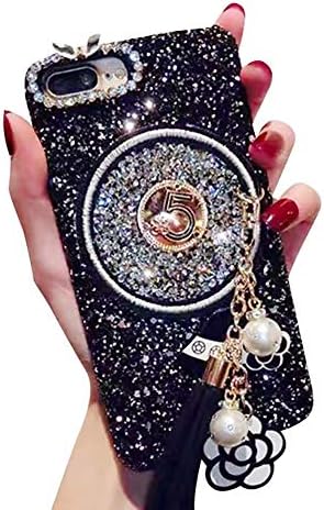 loinhgeo Glittering Quicksand Shockproof Phone Case Cover for Oppo F7/F5/F5 Youth/F1S Black for Oppo A3S