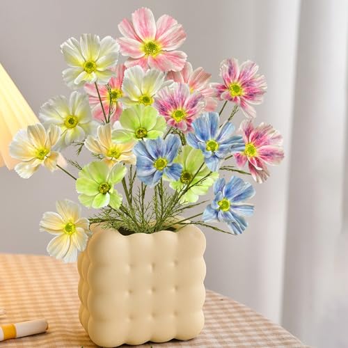 造花 コスモス 6色6本セット 造花ブーケ 枯れない花 カラフル ナチュール 本物そっくり リアル 開店祝い 部屋 インテリア 造花芸術 結婚式 写真撮影 道具 フェイクフラワー 長さ60cm/每本のサムネイル