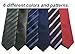 TIGER MAMA 6pcs Zipper Skinny Tie Pre-tied Business Skinny Necktie Mixed Lot (Set-11)