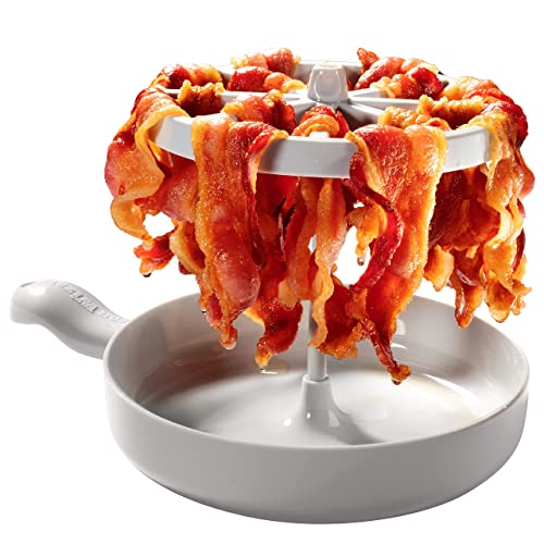 Microwave-Bacon-Cooker-Bacon-Wizard-Cooks-1LB-of-Bacon-and-Reduces-Fat-by-40-Use-for-Easy-Super-Bowl-Meal-Prep-Crispier-Healthier-Quicker-Bacon-Every-time-Grease-Catcher-Makes-Clean-Up-Simple Microwave Bacon Cooker Bacon Wizard Cooks 1LB of Bacon and Reduces Fat by 40 Use for Easy Super Bowl Meal Prep Crispier Healthier Quicker Bacon Every time Grease Catcher Makes Clean Up Simple