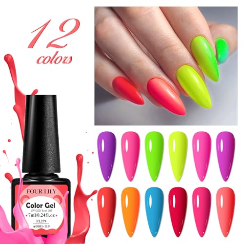 Set de Esmaltes de Gel Neon 12 Colores miniatura 3
