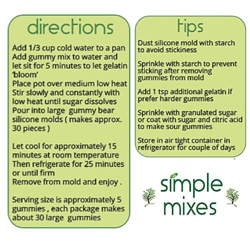 Simple Mixes Natural Gummy Mix Bundle, Strawberry, Cherry, Lime 3 Pack each flavor, Fun Snacks, Make Infused Gummies
