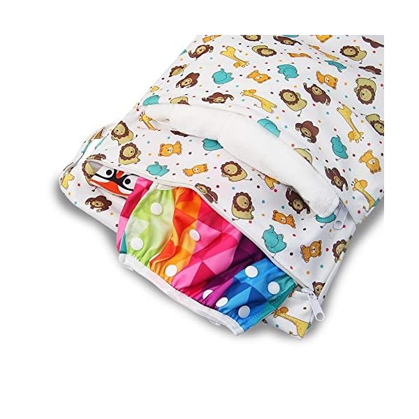 iZiv Baby Wasserdichte Wiederverwendbare Wet Dry Bag, Wickeltasche, Neoprenanzug-Tasche, Wasserdichte Waschbare Hängende… – Bild 4