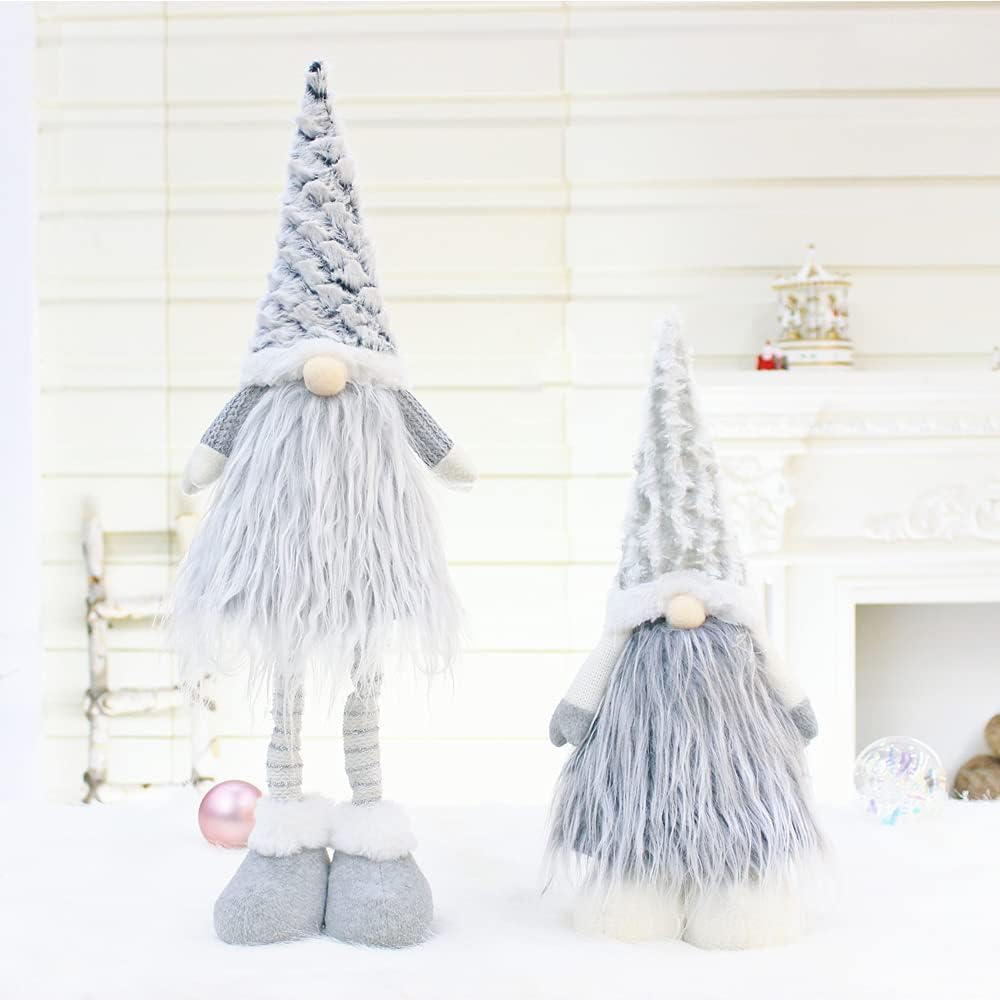 Gnomes de Noël faits main en peluche de prestige avec finitions soignées en PE