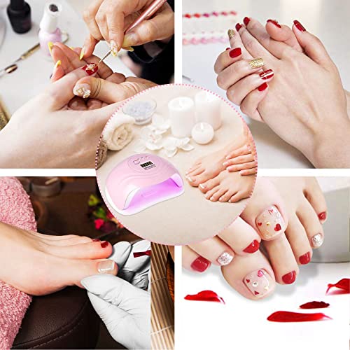 VIPNAJI Lampada Unghie LED UV Professionale,168W Fornetto Unghie Può Curare Rapidamente,Sensore Di Avvio Automatico,Timers da 10s/30s/60s/90s, LCD Display Lampada per unghie per Gel Nail Polish Light