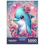 Delphin1000Stück BuntePuzzles Animal Delphins Für Erwachsene Und Kinder Ab 14 Jahren Pädagogisches StressabbauSpielzeug Denksport Moderne Porträts70x50cm/1000pcs