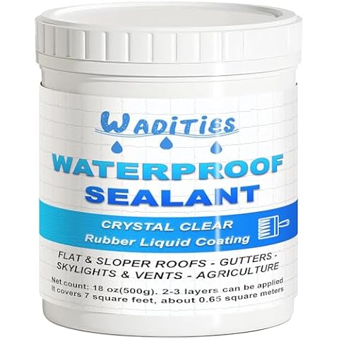 Wadities Invisible Waterproof Agent 18oz, Waterproof Insulating Sealant, Wall Bathroom Roof Waterproof Coating, Transparent Repairing Leak Waterproof Adhesive for Indoor and Outdoor Cover