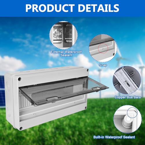 Boîte étanche électrique extérieur IP65 coffret tableau 1 rangée - 5