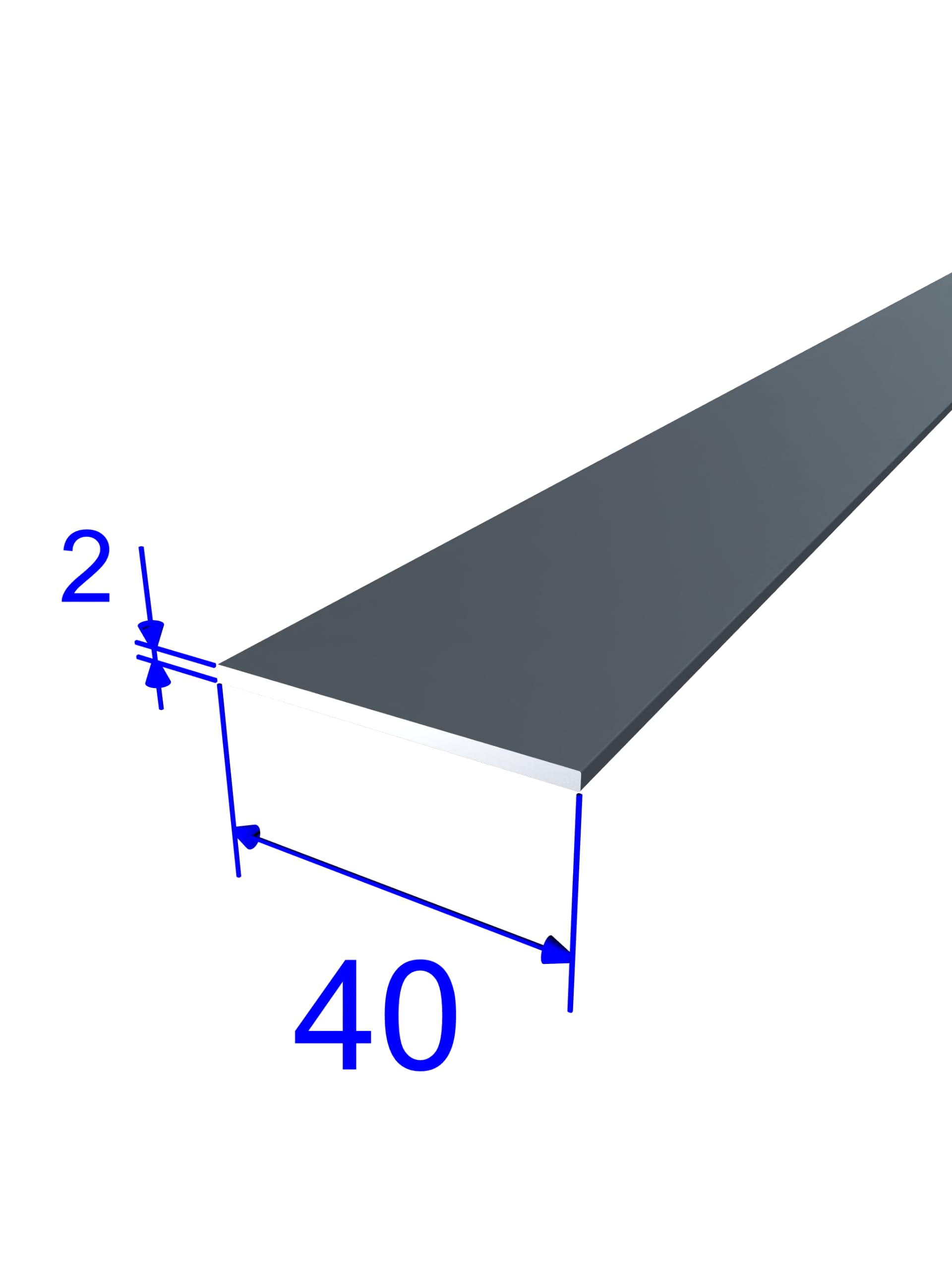 Profil Plat Aluminium 80x2mm Ral 8017 Brun Chocolat 2m RAL 8017 : Couleur RAL 8017 Brun Chocolat Profilé Aluminium Brun Chocolat Ral 8017