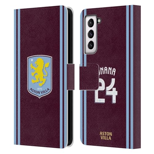 Étui en cuir Samsung S21 5G Aston Villa blason Amadou Onana