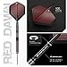 Mission Darts Red Dawn | Premium 90% Tungsten Barrel Steel Tip Dart Set with Flights, Mission Griplock Stems and Case, 26g, M1, Red/Black (D1525)
