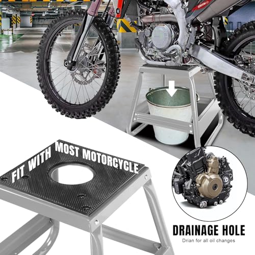 Big RED 1000lb Capacity Dirt Bike Stand, Universal, Detachable Maintenance Motorcycle Lift for Kawasaki, Honda, Yamaha, Silver by BIG RED - Image 7