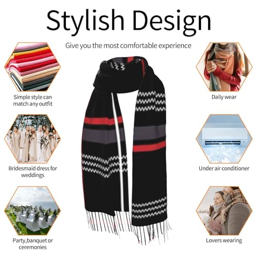 Gti Tartan Women's Winter Scarf - Extra long 71 inch plaid cashmere soft fringe scarf, lightweight and warm, suitable for all seasons 7