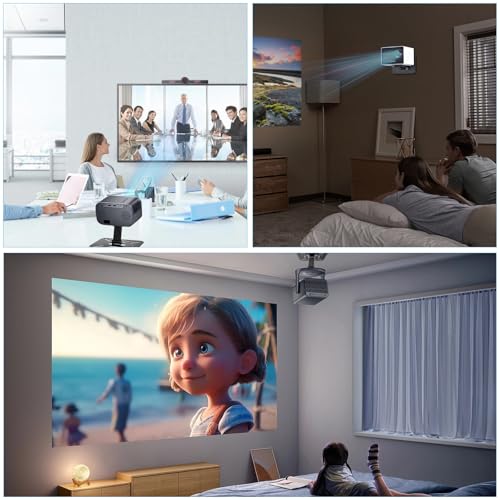 Hengrongshen Beamer Ständer, Beamer Halterung, Drehbar Projector Stand, Universal Multi Winkel Projektor Halterung, Mit 1/4 Zoll Schraubschnittstelle Projektor Ständer für Heimkino, Spielzimmer, Büro