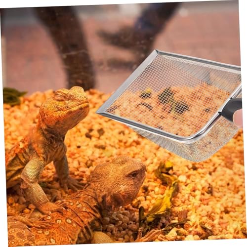 Nokwocy Katzenstreuschaufel, Katzenklo Schaufel Metall, Katzenstreu Schaufel mit Holzgriff, 2mm Porengröße Metall Katzenschaufel,katzenschaufel für katzenklo