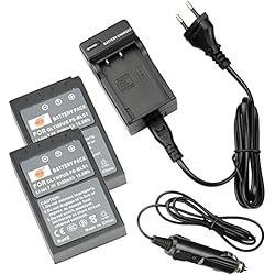 Bateria Ps Bls1 Olympus DSTE 2pcs Batería + Travel Cargador Compatible con Olympus PS-BLS1 BLS-1 E-400 E-410 E-420 E-450 E-600 E-620 E-P1 E-P2 E-P3 E-PL1 E-PL3 E-PM1 Camera