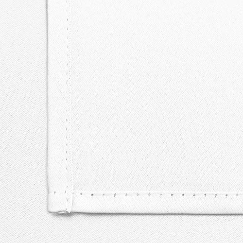 Yakamok Pure White Curtains 45 Inch Length, Grommet Top Small Window Drapes for Living Room/Bedroom(52 Inch Width, 2 Panels)