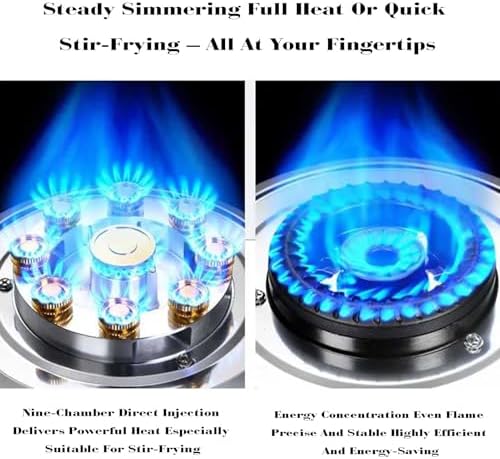 High-Power 5.2KW Dual-Burner Gas Stove with 99-Minute Timer, Leak-Proof Knob, Easy Clean Top/Built-in LPG Cooking Appliance
