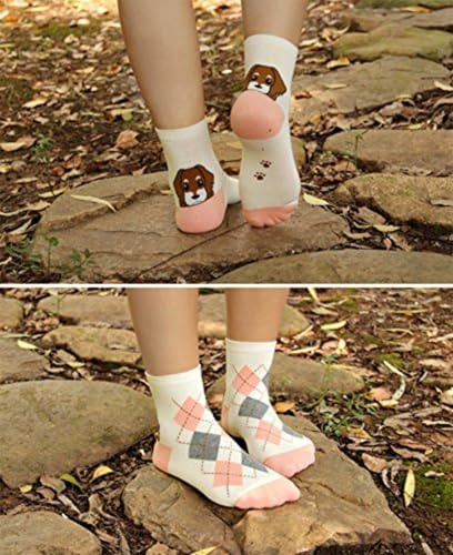 Image of Chalier Womens Funny Socks Cozy Cute Printed Patterned Fun Socks Novelty Cat Dog Socks for Women