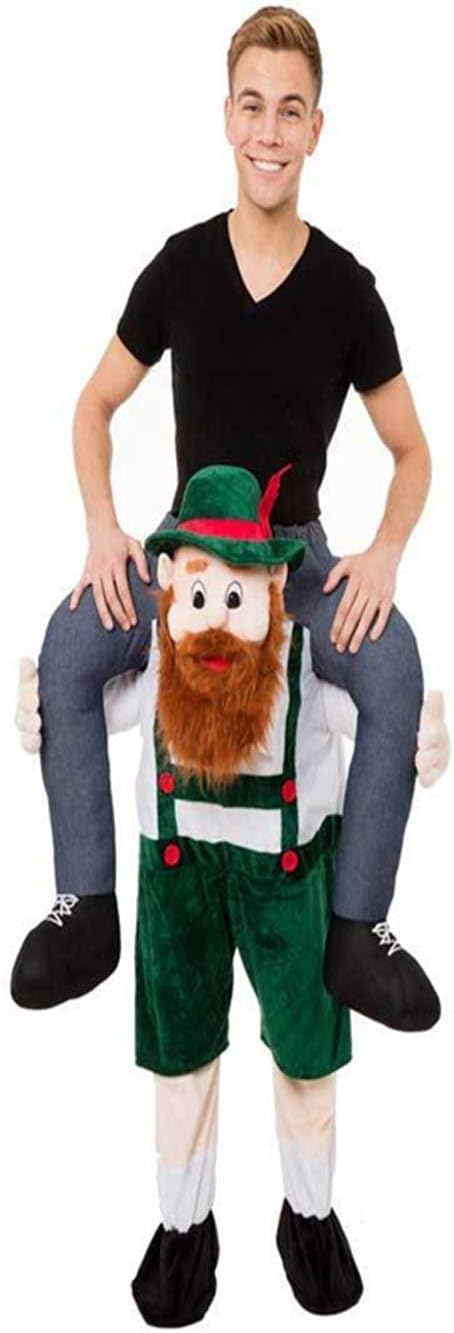 MatGuiHalloween Carry Ride On Me Shoulder Adult Christmas Mascot Costume Ride On Costume