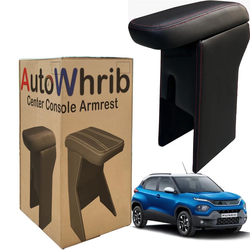 Image of Car Arm Rest For Punch Armrest with Storage Box & Soft Cushion Pad, Luxury Arm Rest, Black Colour