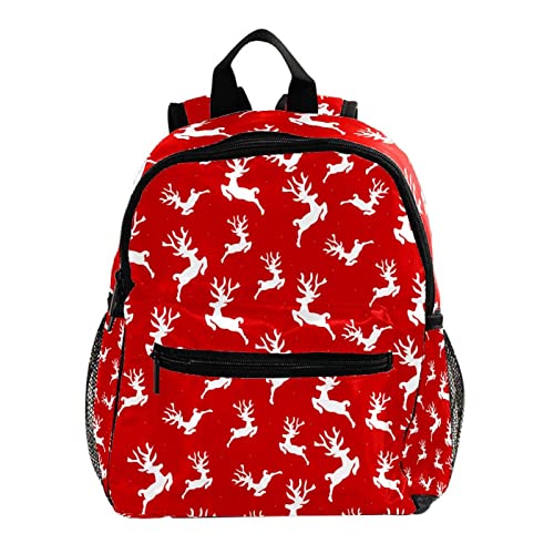 Sac à dos pour garçons et filles motif flocon rouge 30,5 cm pour l'école et sorties enfants