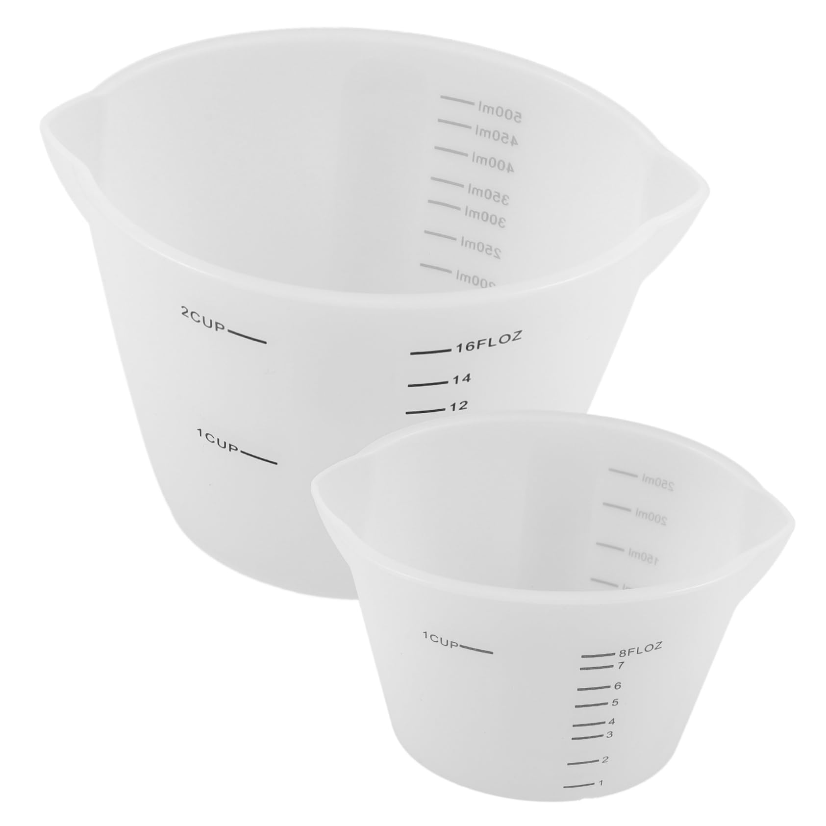ABOOFAN 8 Piezas Taza Medidora Práctico Vaso Medidor Tazas De Cocina Vasos Mezcladores De Silicona Para Resina Vaso Medidor De Silicona De Graduada Gel De Sílice