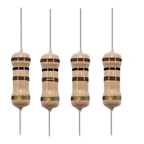 California JOS Resistencia fija única de película de carbono de 100 ohmios 12 W (0.5 W) 5% de tolerancia, (100 R, 100 ohm, 100 ) resistor (paquete disponible en Yaxa Colombia