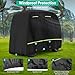 Golf Cart Cover Fits EZGO, Club Car, Yamaha Most 4 Passenger/ 2 Passenger Golf Cart, Upgrade Reflective Strips/Two Windproof Straps/Three Sides Zipper Opening/Four Air Vents, All Weather Protection