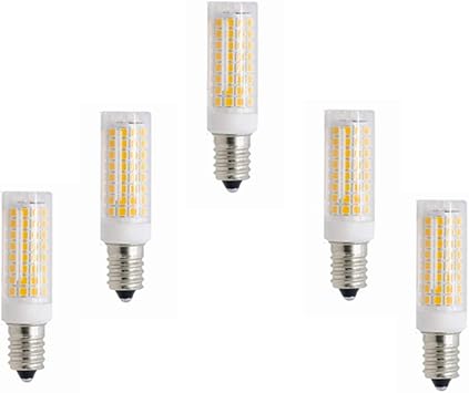 Dimmable E12 LED Bulb Corn Bulb 5W SMD2835 110V 102LEDs 400-450LM Chandelier Candle LED Light For Home Decoration Pack Of 5,by LLP-LED Color Cool white