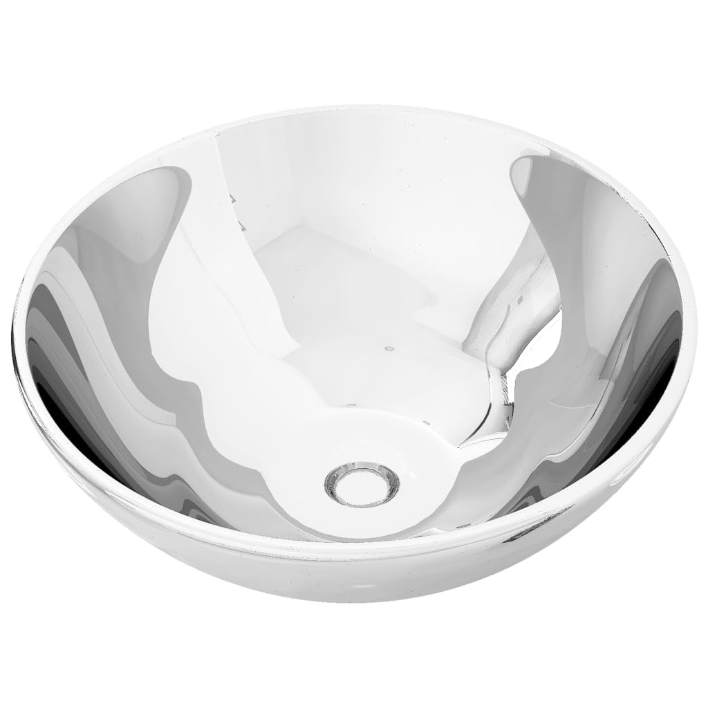 Vidaxl Silber Wash Basin 32.5X14 Cm Ceramic Silver