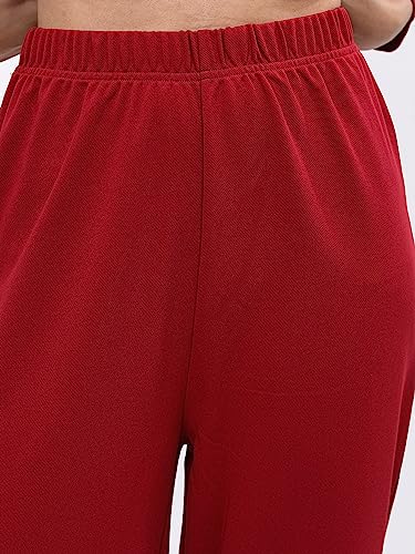 Image of KETCH Women's Polyester Blend Regular Fit Full Sleeve Co-Ord Set