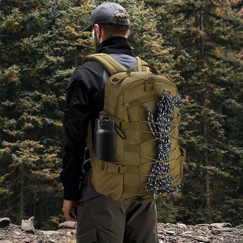 Mochila de senderismo táctica ligera 25L, caqui miniatura 7