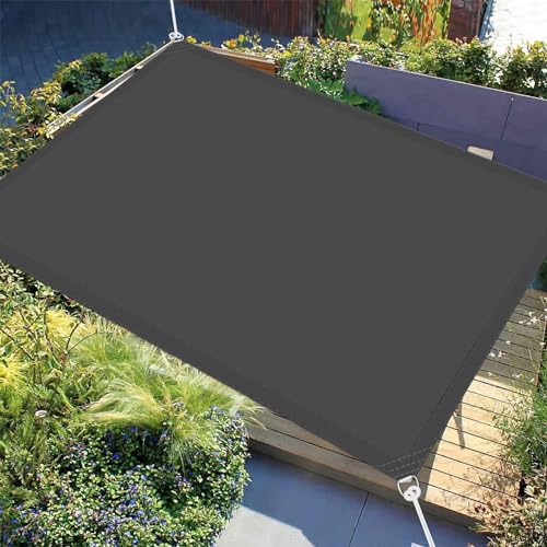 Toldo vela rectangular gris oscuro exterior con protector solar de terraza 2