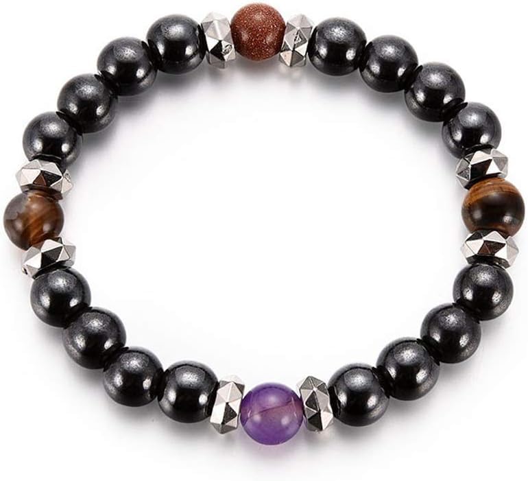 Magnetic Bracelet Unisex Hematite Stone Bangle for Weight Loss Slimming Anti-Fatigue Healthy Care Men Women Jewelry