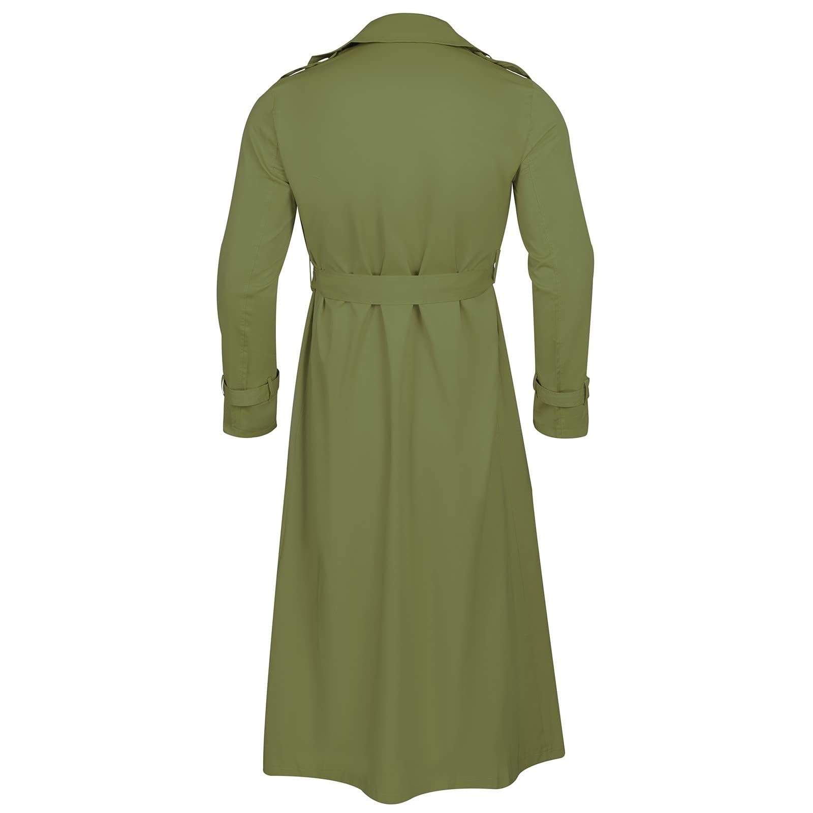 SOOUICKER Mantel Herren Extra Lang Wintermantel Elegant Peacoat Steampunk Mantel Mittelalter Kleidung Herren Mantel Business Casual Wintermantel Ohne Kapuze