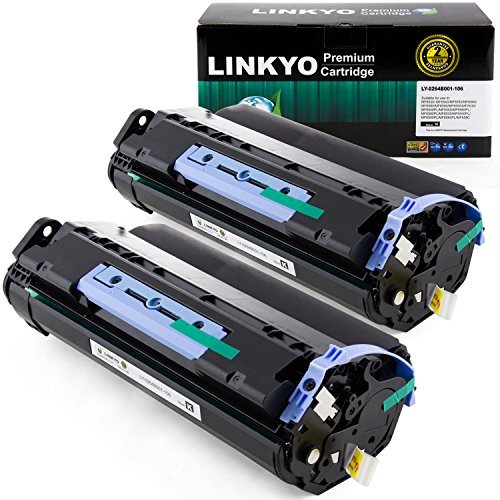 LINKYO Compatible Toner Cartridge Replacement for Canon 106 0264B001AA (Black, 2-Pack)