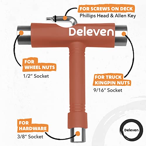 image for D Deleven Deleven Skate Tool All-in-One Lightweight Portable Skateboar