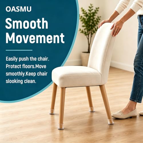 Image of 32 Pcs Chair Leg Floor Protectors - Silicone Felt Pads, Scratch-Proof & Noise-Free, Easy Smooth Moving, Large Size (Fits Round Chair Legs: 1-5 /16 inch to 2 inch Diameter) (Pack of 2)