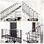 4 Pack U Shape 38.6" Stair Balusters with Adjustable Top Bracket for Staircase Interior, Side Mount Industrial Iron Balusters for Stair Handrail Porch Deck Railing Outdoor Steps