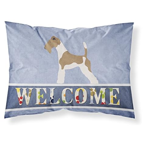 Caroline's Treasures Wire Fox Terrier Welcome Pillowcase, Multicolor, Standard Cover